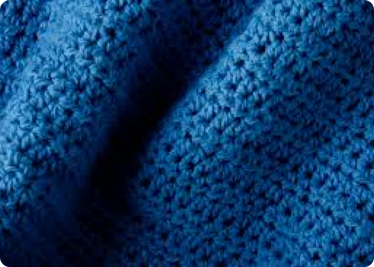 Blue textured fabric