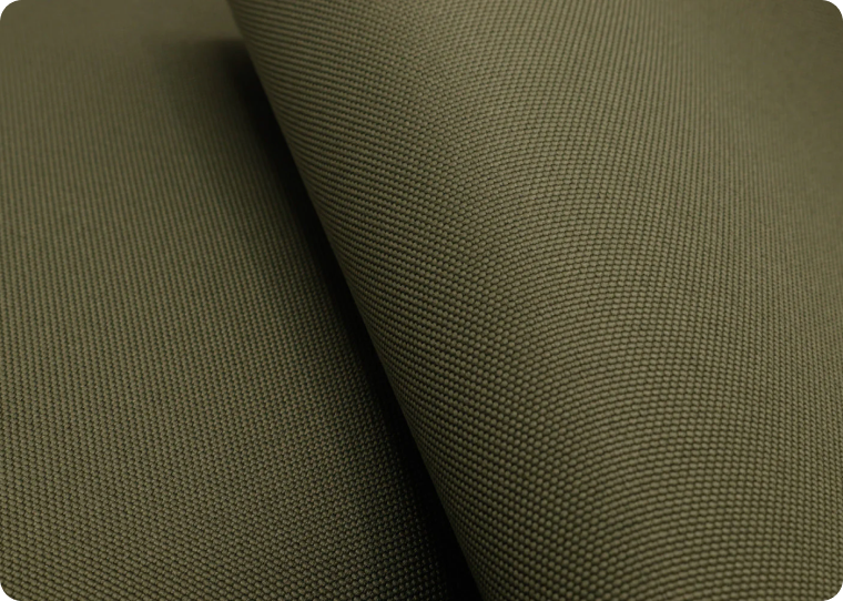 Olive green ribbed fabric